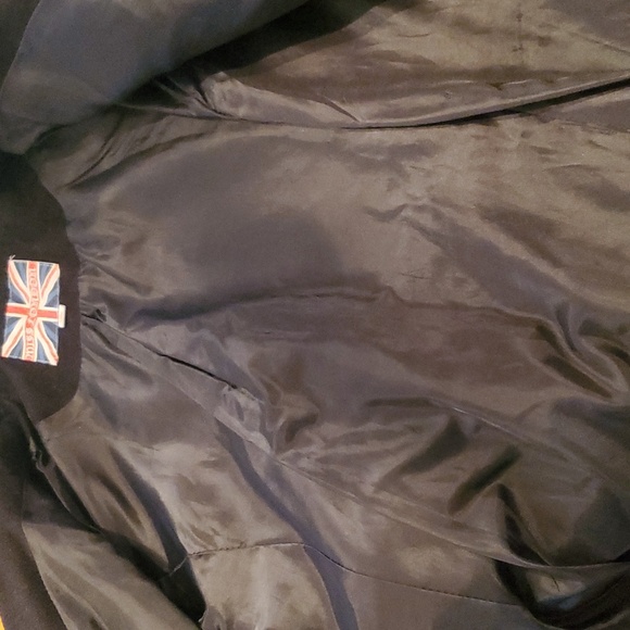 Miss London Black Wool Blend Pea Coat Size XL - Picture 6 of 9